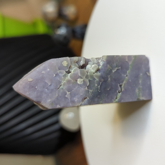Grape Agate With Green Agate Tower - Picture 4 of 5